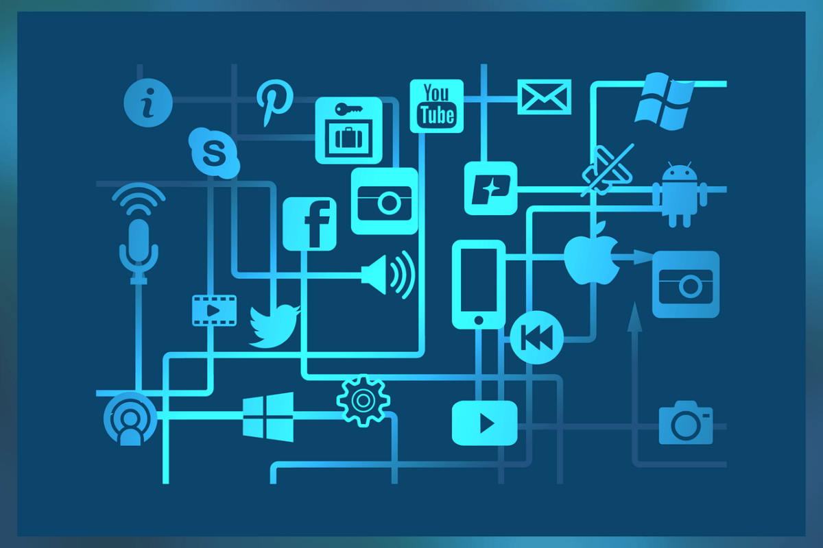 social media, social media network, social media icons, internet, tiktok, digital network